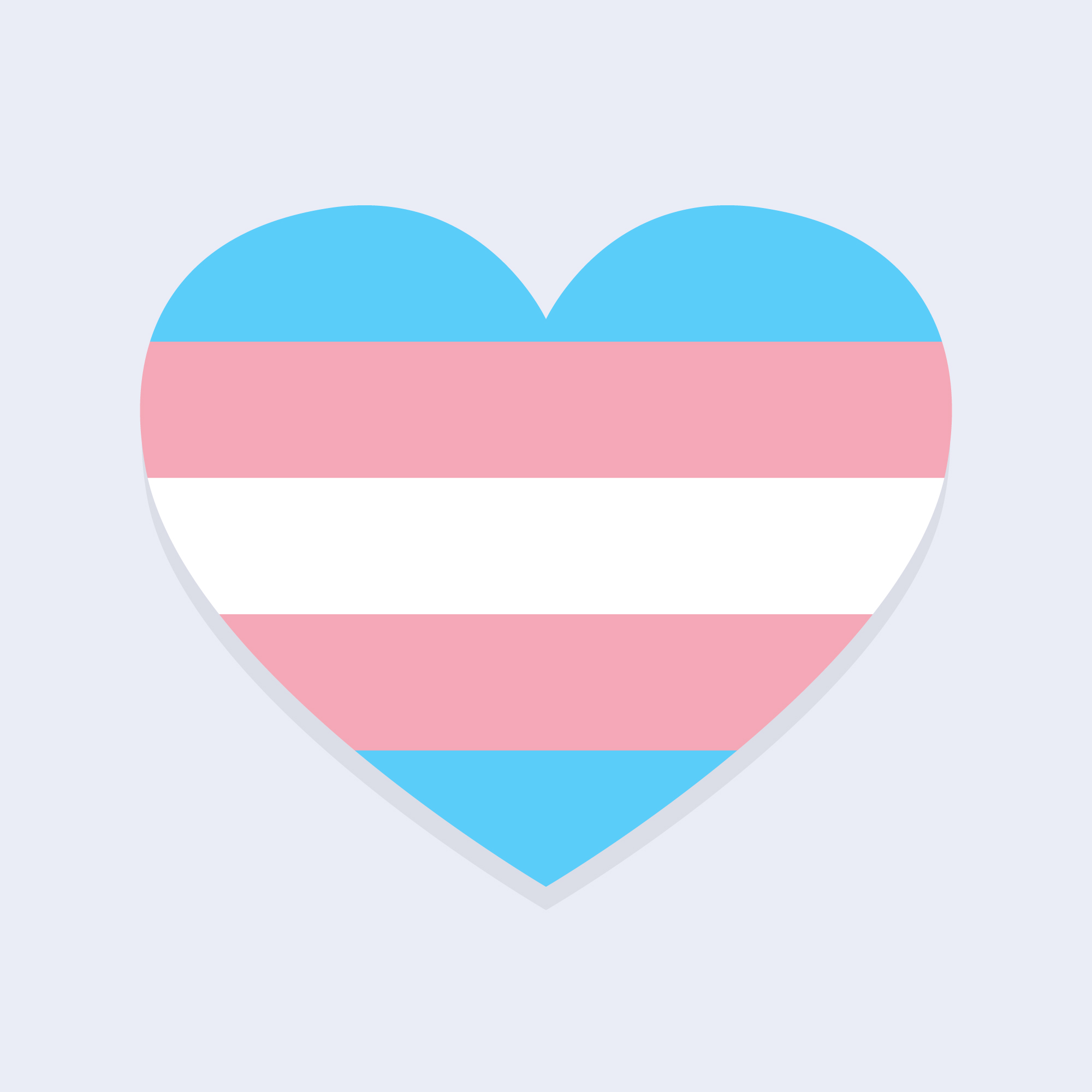 Transgender pride heart